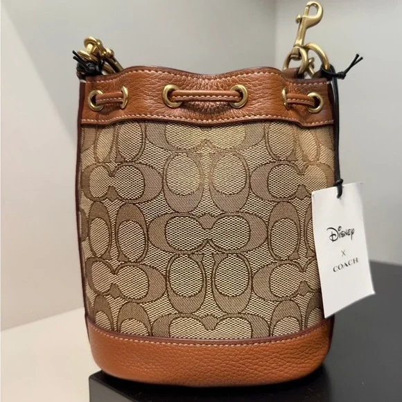NWT Disney X Coach Mini Dempsey Bucket Bag With Mickey Mouse CN499